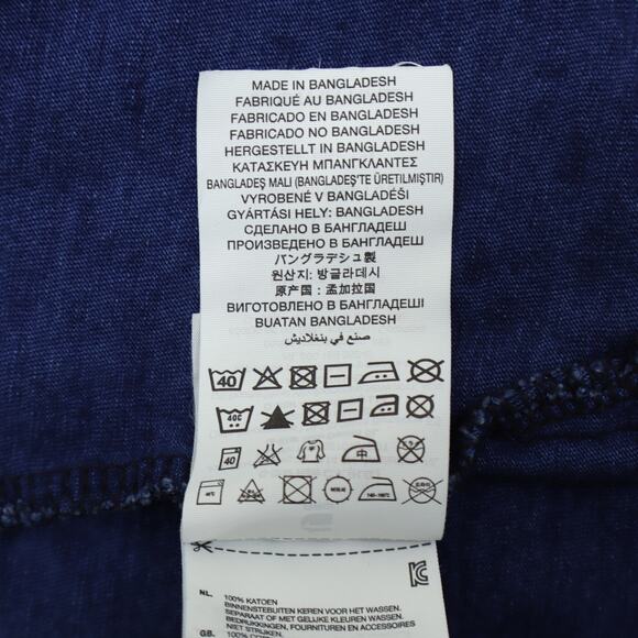 G-Star Raw Men's Long Sleeve Pullover Mock Turtle Neck Heathered Blue Sz M - Picture 11 of 13